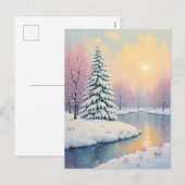 Het eerste licht van de winter feestdagenkaart (Voorkant / Achterkant)