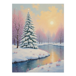 Het eerste licht van de winter perfect poster