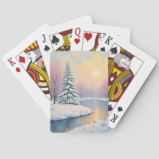 Het eerste licht van de winter pokerkaarten (Achterkant)