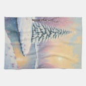 Het eerste licht van de winter theedoek (Horizontaal)