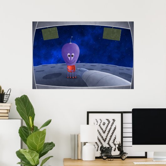 Het eerste Man ter verwelkoming van buitenlanders Poster (Thuiskantoor)