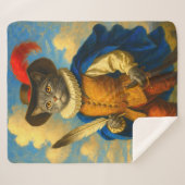 Het eerste mes van de koning | Een Musketeer Cat H Sherpa Deken (Voorkant (horizontaal))