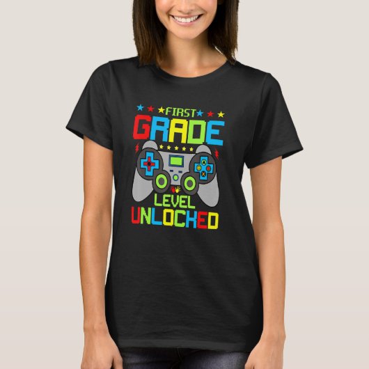 Het eerste niveau van de Graad ontgrendelde videog T-shirt (Voorkant)