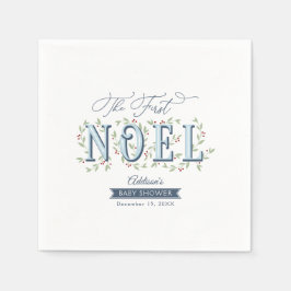 Het eerste Noel Baby Boy Christmas Baby shower Servet