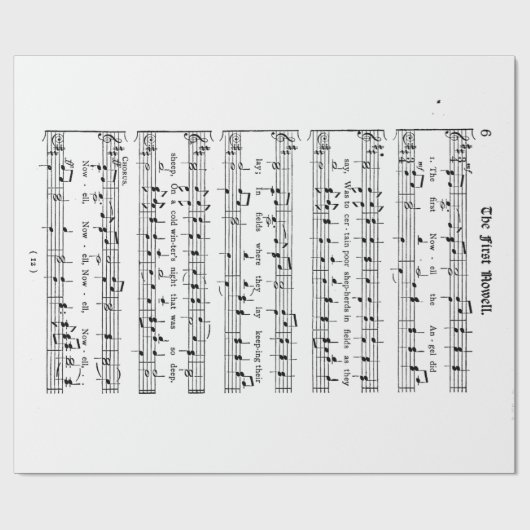 Het eerste noel-omslagpapier cadeaupapier (Vlak)