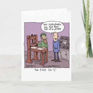 Het eerste nummer "L" Feestdagen Kaart