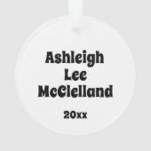 Het eerste Ornament van je baby (achterkant)