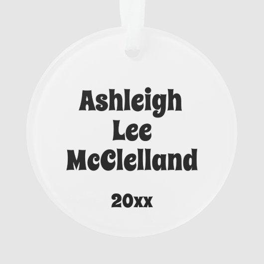 Het eerste Ornament van je baby (achterkant)