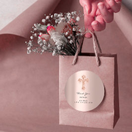 Het eerste Roos van de Heilige Communie drijft Chr Ronde Sticker