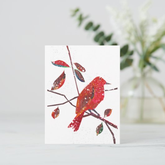 Het eerste Seizoen van de Vakantie van de Sneeuw Feestdagenkaart (Staand voorkant)