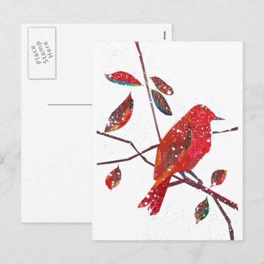 Het eerste Seizoen van de Vakantie van de Sneeuw Feestdagenkaart (Voorkant / Achterkant)