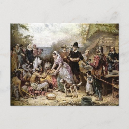Het eerste Thanksgiving Briefkaart (Voorkant)