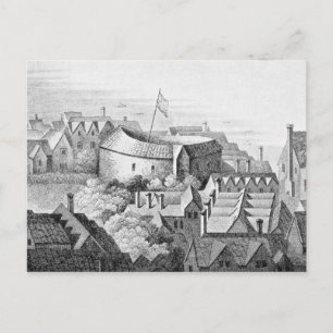 Het Eerste Theater van het Wereldbol of het Theate Briefkaart