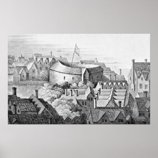 Het Eerste Theater van het Wereldbol of het Theate Poster (Voorkant)