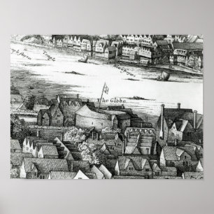 Het Eerste Theater van het Wereldbol of het Theate Poster