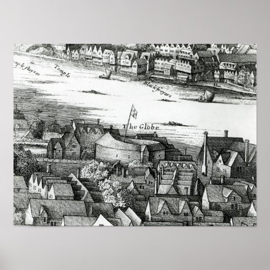 Het Eerste Theater van het Wereldbol of het Theate Poster (Voorkant)