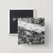 Het Eerste Theater van het Wereldbol of het Theate Vierkante Button 5,1 Cm (Voorkant /achterkant)