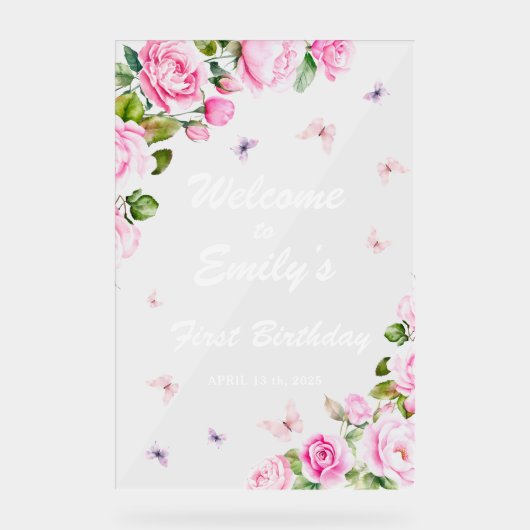 Het eerste verjaardagsbord van acryl acryl bord (Voorkant)