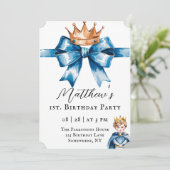 Het eerste verjaardagsfeestje van de kleine prins kaart (Staand voorkant)