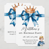 Het eerste verjaardagsfeestje van de kleine prins kaart (Voorkant / Achterkant)