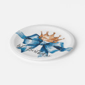 Het eerste verjaardagsfeestje van de kleine prins papieren bordje (Gekanteld)