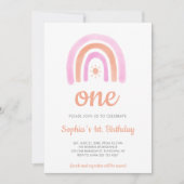 Het eerste verjaardagsfeestje van Rainbow Girl Kaart (Voorkant)