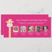 Het eerste verjaardagsjaar van een baby kaart (Voorkant / Achterkant)