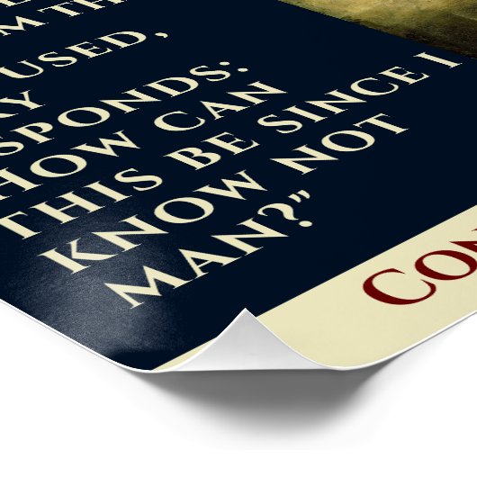 Het eerste vreugdevolle mysterie perfect poster (Hoek)