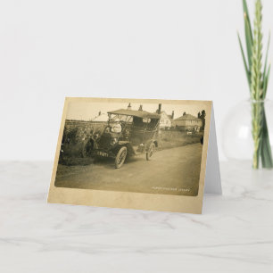 Het eerste Wenskaart met rijles Kaart