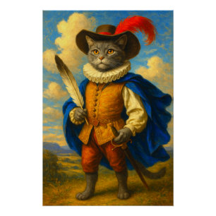 Het Eerste Zwaard van de Koning Een Musketier Ka Perfect Poster