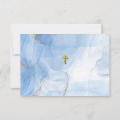 Het eeuwige leven Orthodoxe Christelijke doop Bedankkaart (Achterkant)