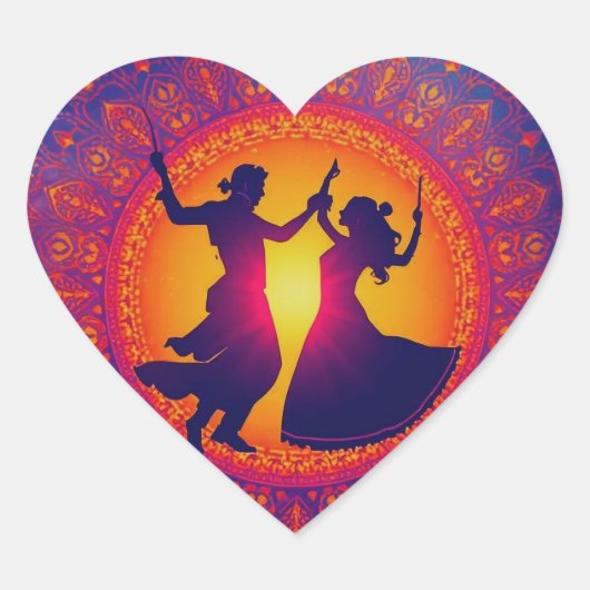 Het eeuwige ritme van Shakti Hart Sticker (Voorkant)