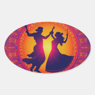 Het eeuwige ritme van Shakti Ovale Sticker