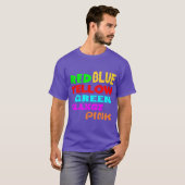 Het effect van de lijn, leest de kleuren t-shirt (Voorkant volledig)
