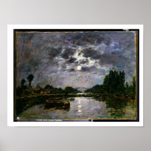 Het effect van de maan, 1891 (olie op canvas) poster