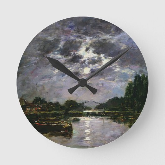 Het effect van de maan, 1891 (olie op canvas) ronde klok (Voorkant)