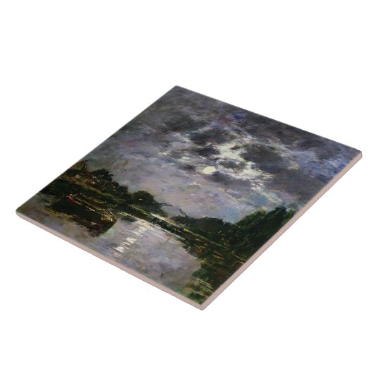 Het effect van de maan, 1891 (olie op canvas) tegeltje (Zijkant)