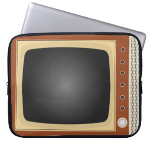 Het effect van de Televisie van de Retro van de ni Laptop Sleeve