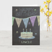 Het Effect van oom Trendy Schoolbord, de Cake van Kaart (Gele Bloem)