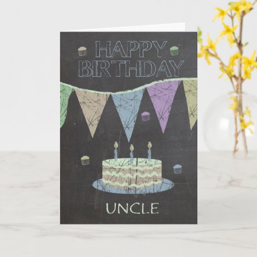 Het Effect van oom Trendy Schoolbord, de Cake van Kaart (Gele Bloem)