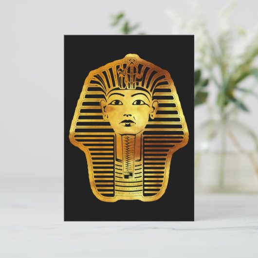 Het Egyptische gouden Toetanchamon masker Bedankkaart (Staand voorkant)