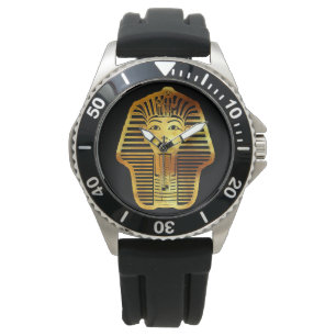 Het Egyptische gouden Toetanchamon masker Horloge