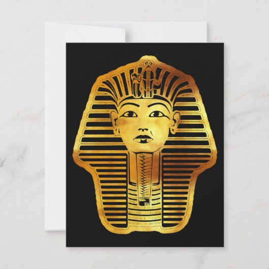 Het Egyptische gouden Toetanchamon masker Notitiekaartje (Voorkant)