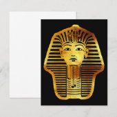 Het Egyptische gouden Toetanchamon masker Notitiekaartje (Voorkant / Achterkant)