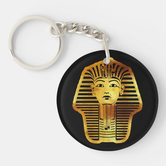 Het Egyptische gouden Toetanchamon masker Sleutelhanger (Voorkant)
