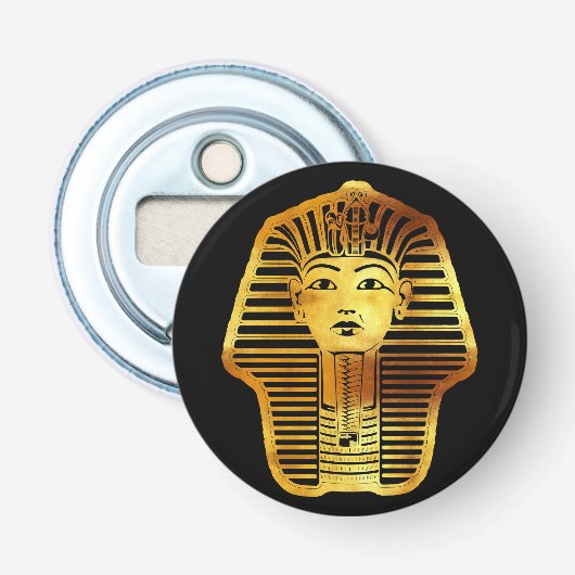 Het Egyptische Gouden Tutankhamun Masker Button Flesopener (Voorkant)