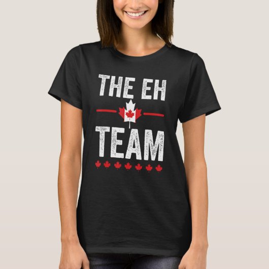 Het Eh Team Canada Esdoornblad Canada Dag T-shirt (Voorkant)