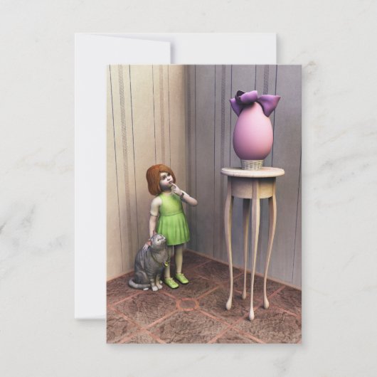 Het ei (versie met klein meisje) aankondiging (Voorkant)