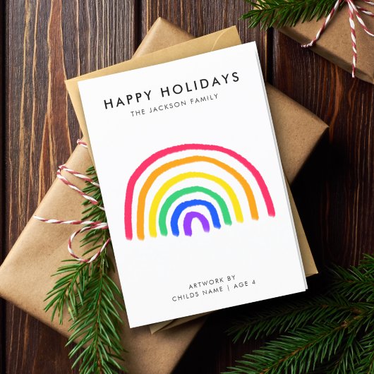 Het eigen kunstwerk van je kind | Kinder tekening  Feestdagen Kaart