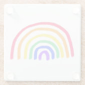 Het eigen kunstwerk van je kind | Kinder tekening  Glazen Onderzetter (Achterkant)